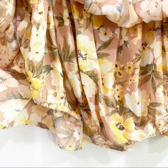 Sale 3/$20 | AE Printed Floral Button-Up Tube Top - Picture 4 of 9